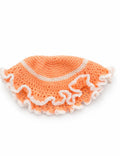Peaches and cream ruffle hat