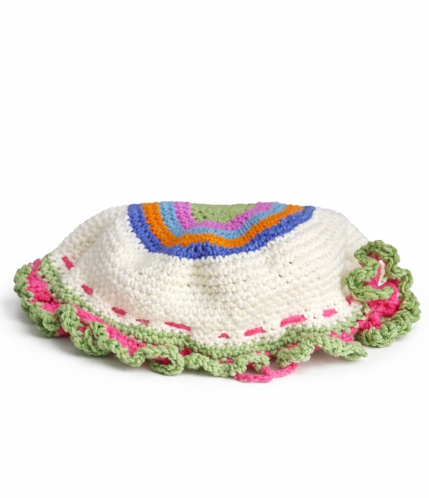 Ruffle Hat with adjustable string