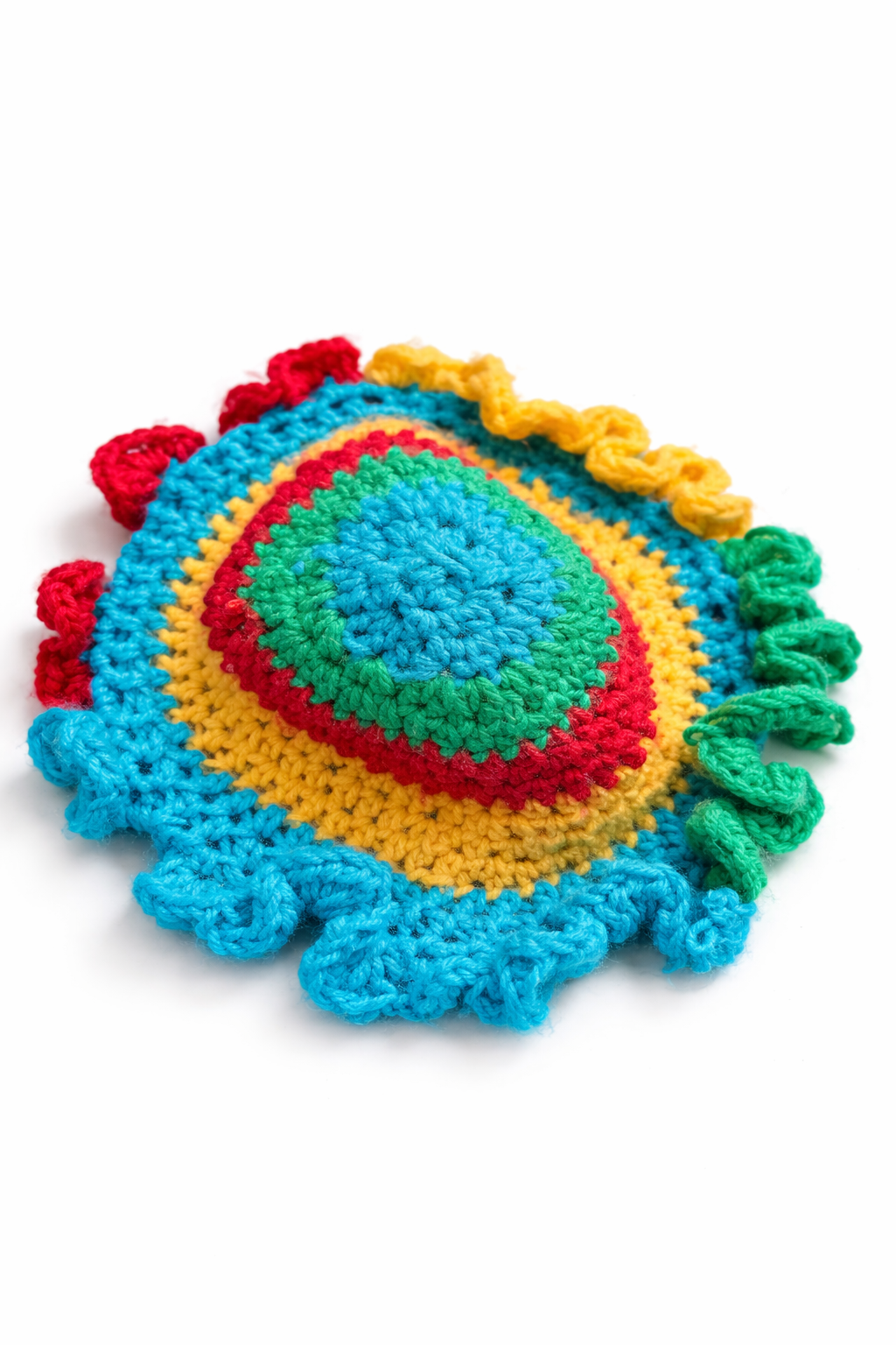 Colorful toddler ruffle hat